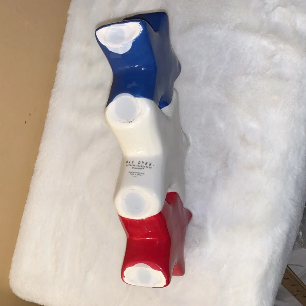 🪻 Rae Dunn Artisan Collection Red, White, Blue Star Decor America USA NWOT - Picture 7 of 9